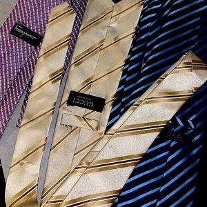 Dolce and gabanna , ferrigamo,and Gucci tie